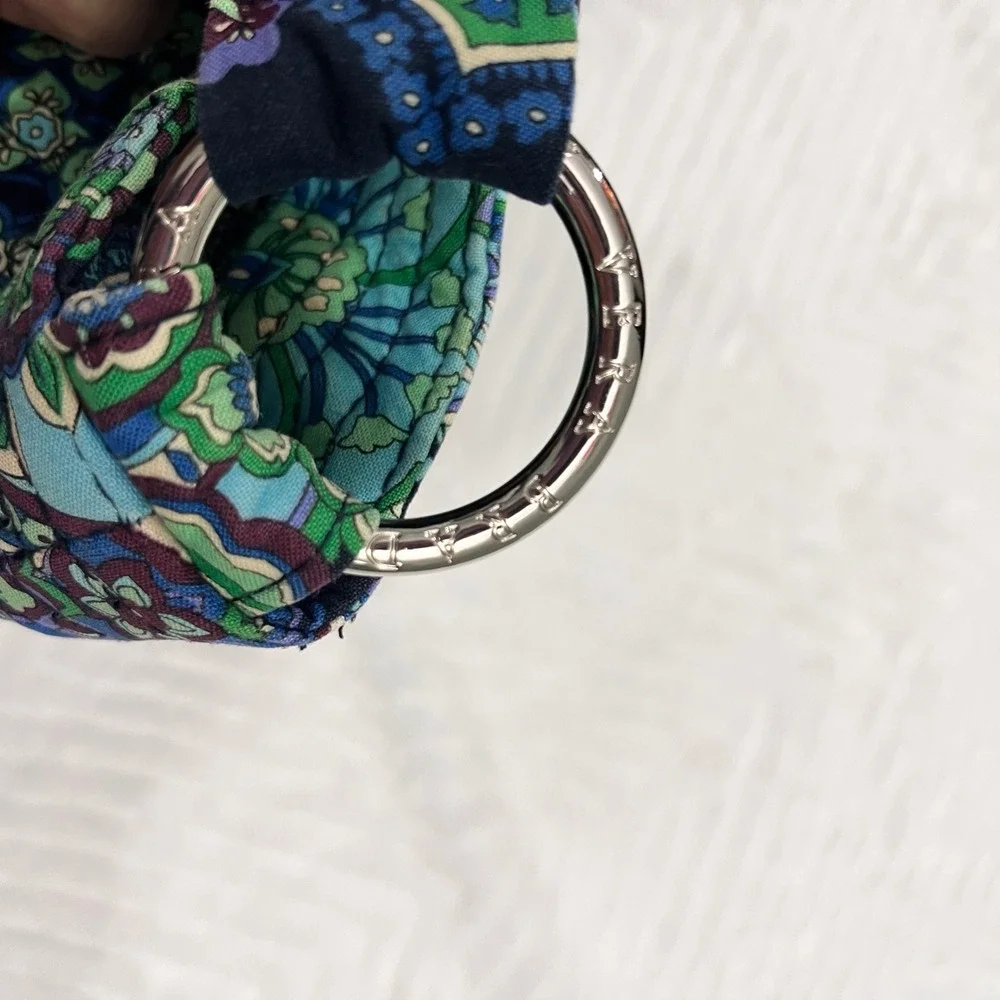 Vera Bradley Hobo Bag Black Green Blue Quilted‎ Shoulder Purse Blue raphsody